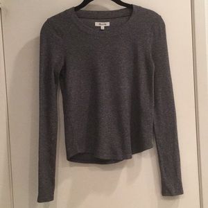 Madewell grey long sleeve knit tee